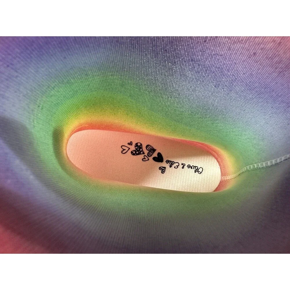 Olive & Edie rainbow rainboot LU Youth Size 2 Waterproof (PVC)